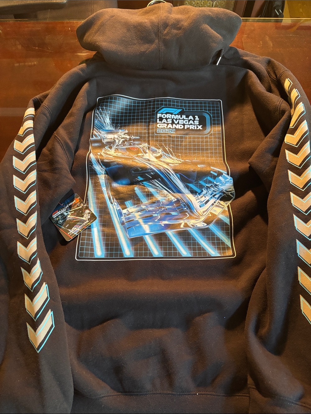Formula 1 Las Vegas Grand Prix Black Graphic Hoodie